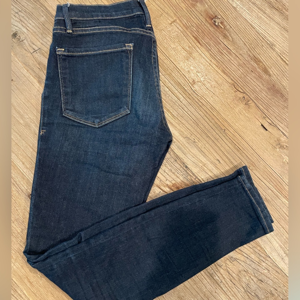 Frame Denim, Le Skinny de Jeanne. Dark wash skinny jeans